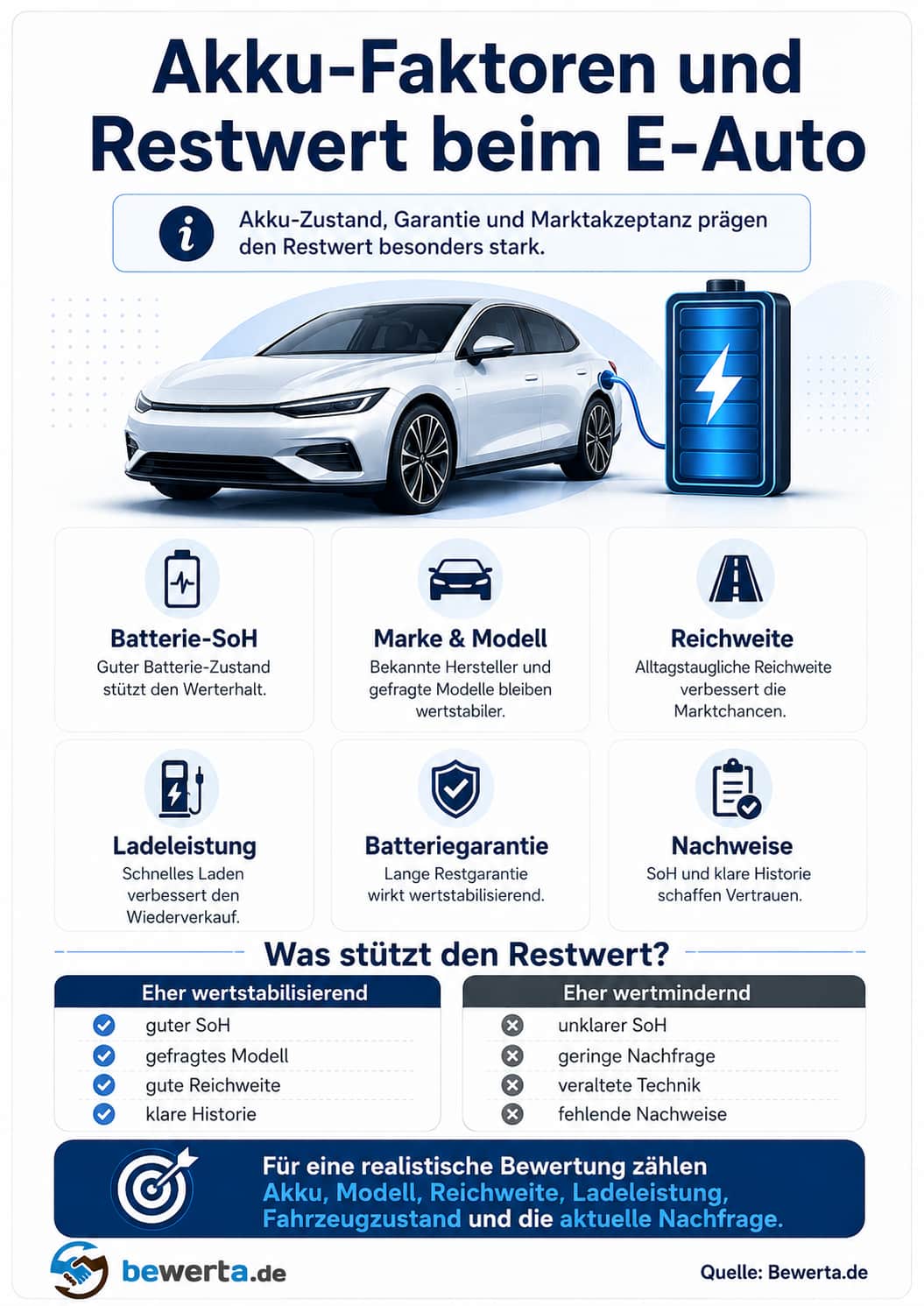 Akku-Faktoren und Restwert beim E-Auto