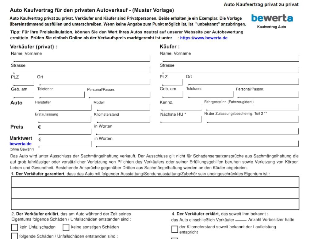 Auto privat verkaufen: Checkliste, Preis & Vertrag