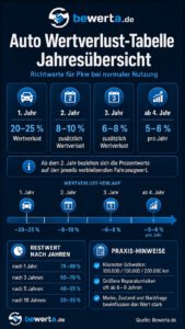 Auto Wertverlust berechnen: Tabelle und Formel auto-wertverlust-tabelle-jahresuebersicht